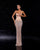 Champagne Corset Gown with Beaded Sheer Skirt Nicol Sposa