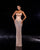 Champagne Corset Gown with Beaded Sheer Skirt Nicol Sposa