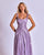 Iridescent Lavender Pleated Evening Gown with Plunging V-Neckline Nicol Sposa