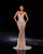 Sheer Embellished Spaghetti Strap Gown with Sweetheart Neckline Nicol Sposa