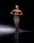 Strapless Mermaid Gown with Embellished Bust and Sparkling Overlay