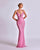 Pink Sequin Mermaid Gown with Halter Neckline and Cut-Out Bodice