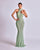Sleeveless Mint Green Maxi Dress with Unique Neckline