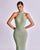 Sleeveless Mint Green Maxi Dress with Unique Neckline Nicol Sposa