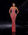 Regal Red Strapless Gown with Detailed Crystal Design Nicol Sposa