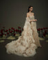 Champagne Beaded Corset Gown with 3D Rose Train | Nicole & Felicia x Nicol Sposa Collaboration