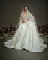 Satin Ball Gown with Sheer Beaded Corset and Breathtaking Lace Veil | Nicole & Felicia x Nicol Sposa Collaboration